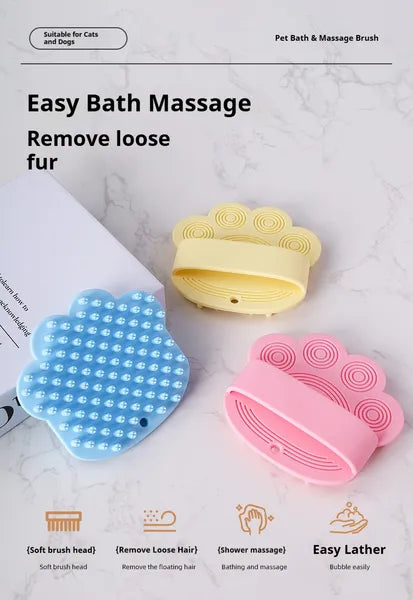 Furly Bath Brush — Soothing Rubber Shampoo Scrubber