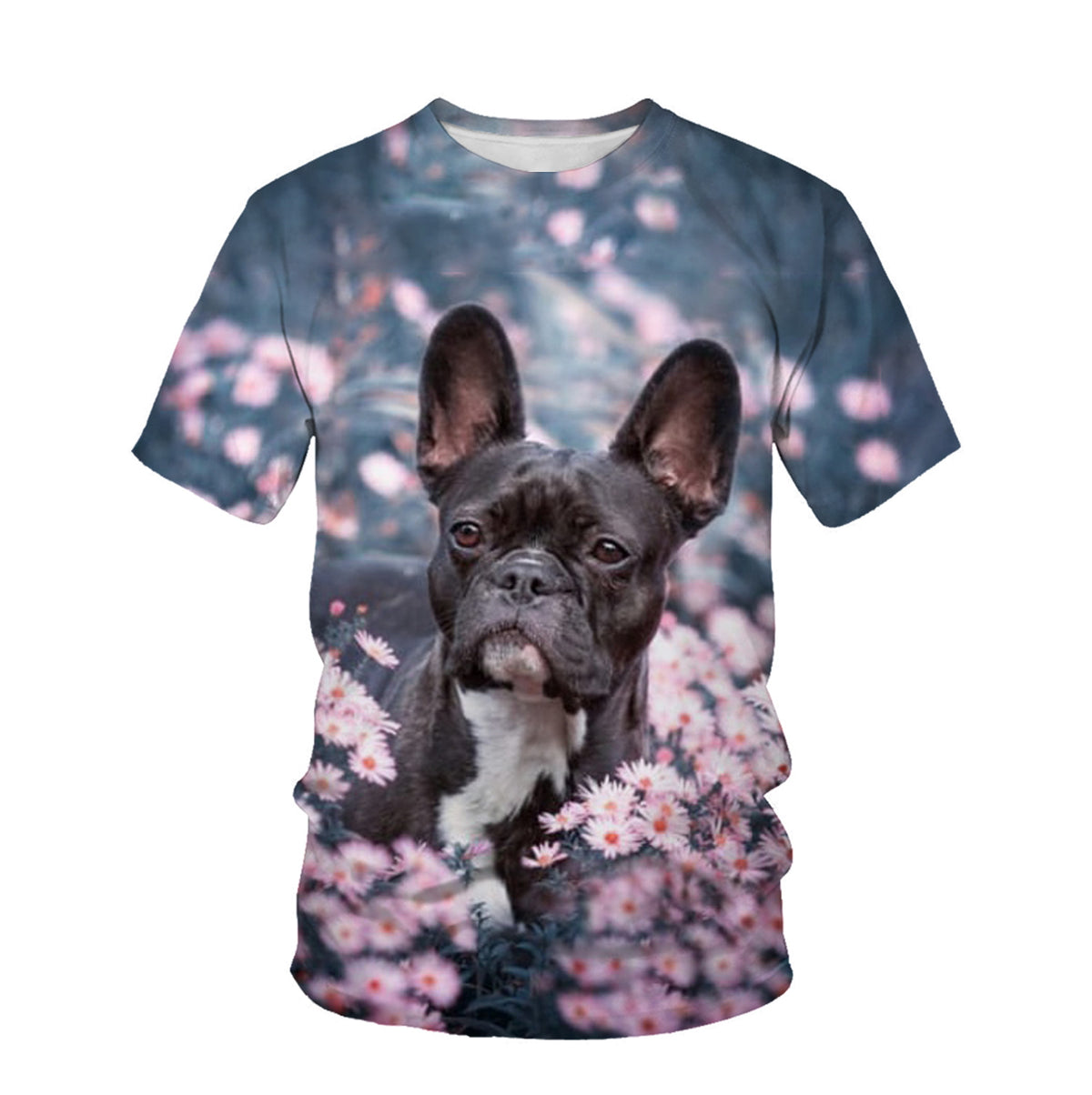 Furly Threads — Frenchie Blossom 3D Tee