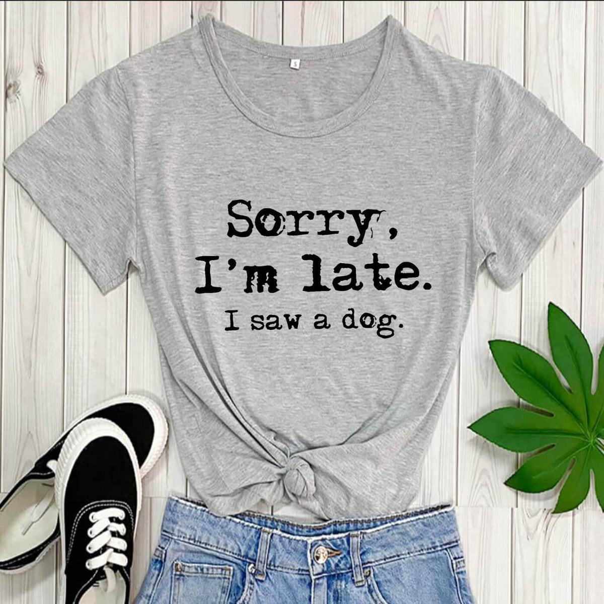 Furly Threads — Sorry I'm Late, I Saw a Dog Tee — view 3