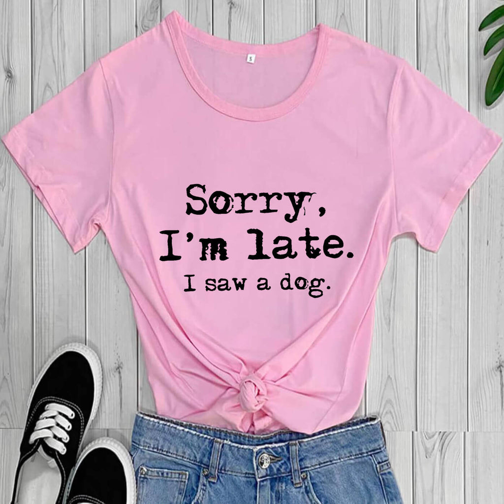 Furly Threads — Sorry I'm Late, I Saw a Dog Tee — view 5