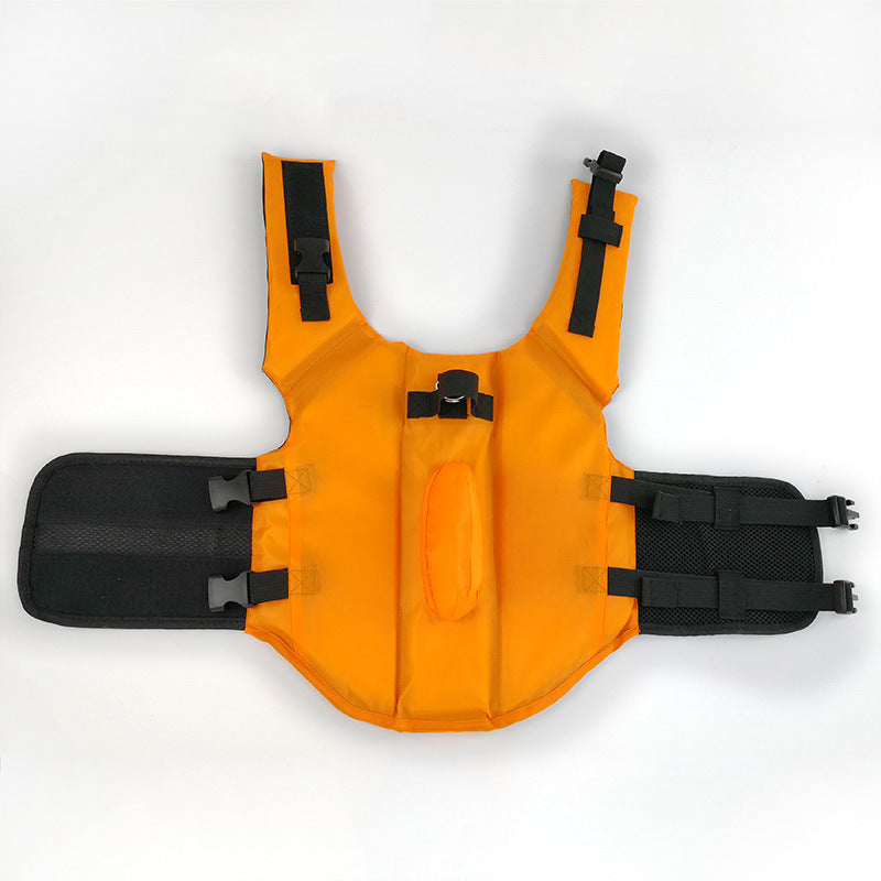 Inside of the vest showing adjustable straps and quick-release buckles