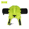 Green Furly Splash Shark Vest laid flat
