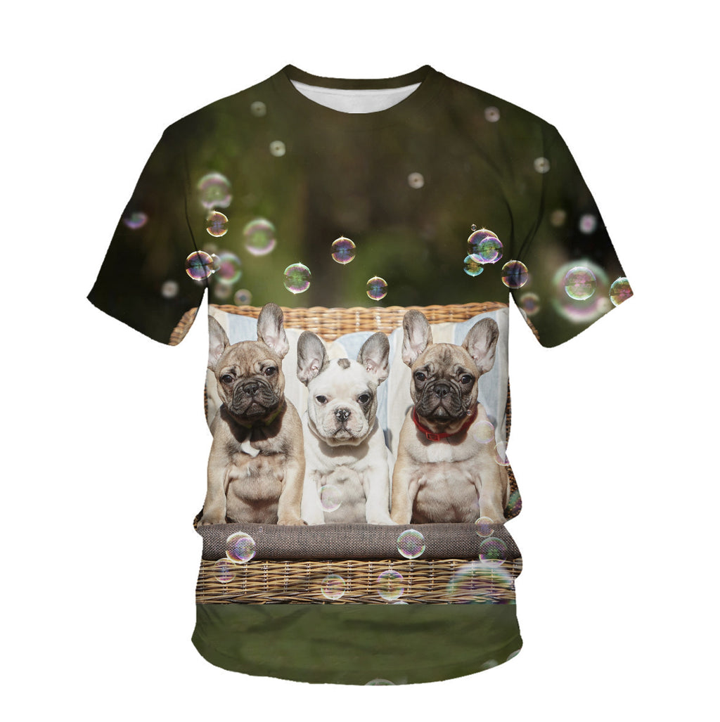 Furly Threads — Frenchie Blossom 3D Tee — view 5