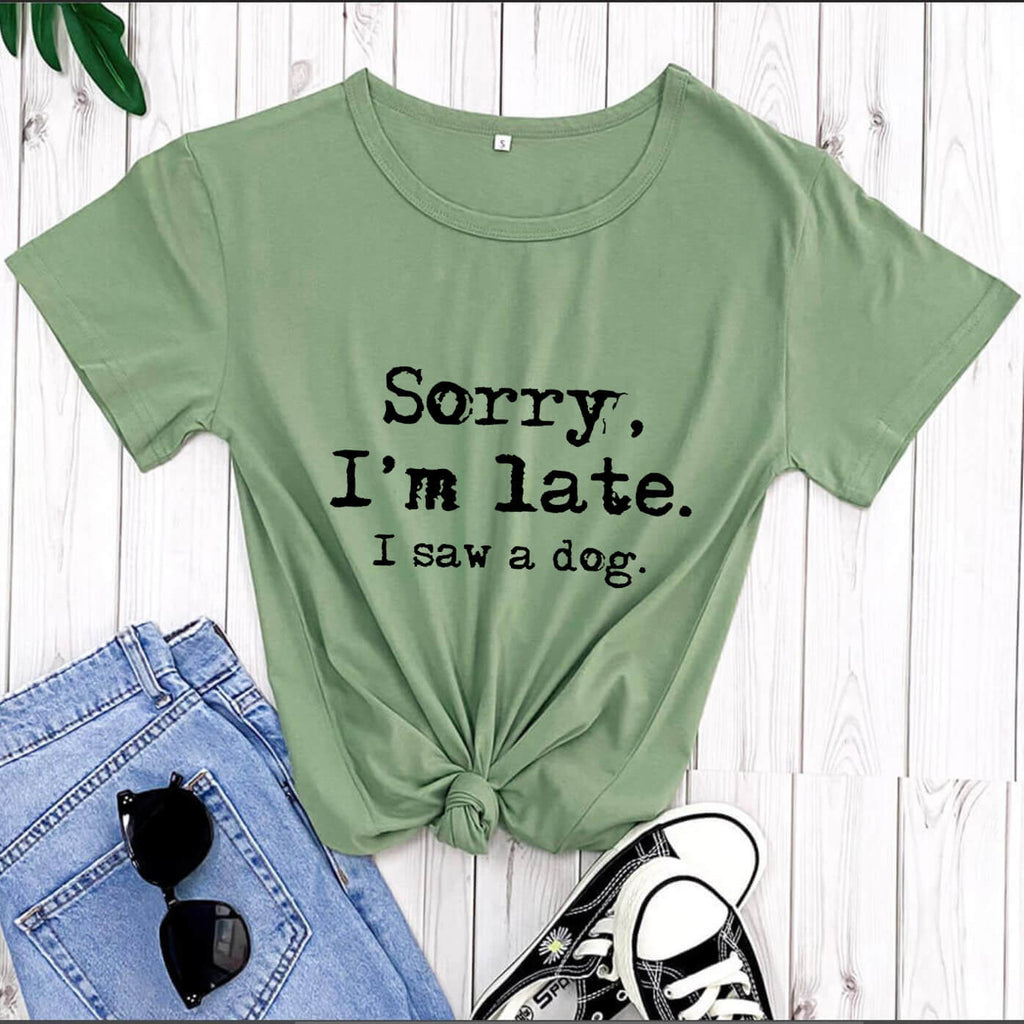 Furly Threads — Sorry I'm Late, I Saw a Dog Tee — view 4