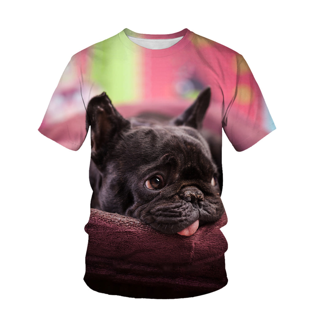 Furly Threads — Frenchie Blossom 3D Tee — view 2