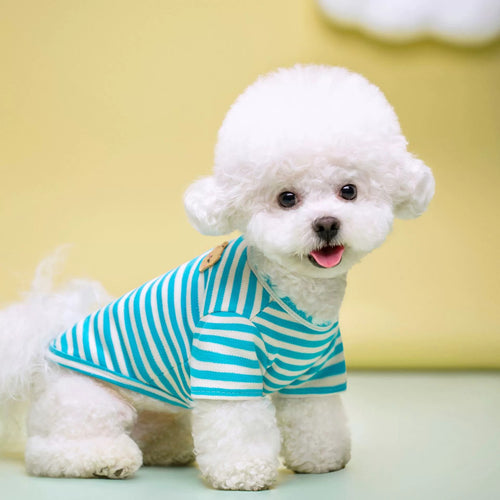 Furly Threads — The Striped Polo — Pet Tee