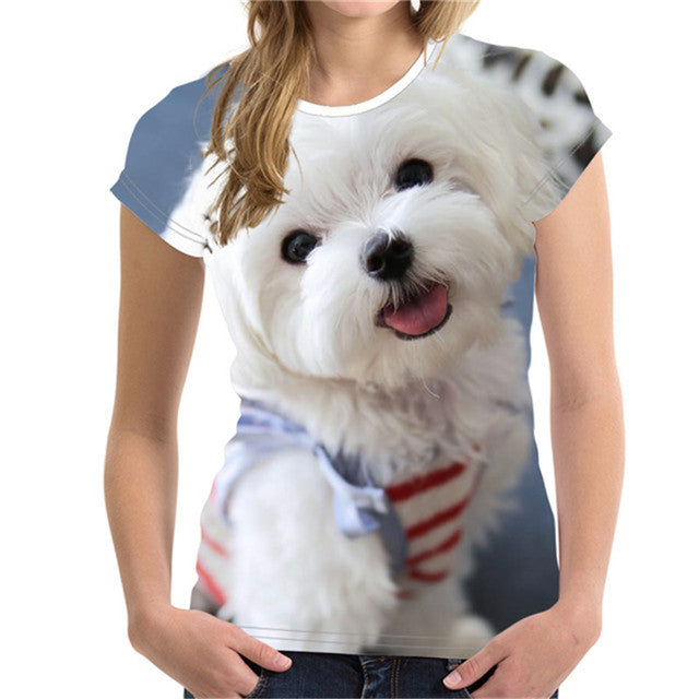 Furly Threads — Maltese Portrait 3D Tee