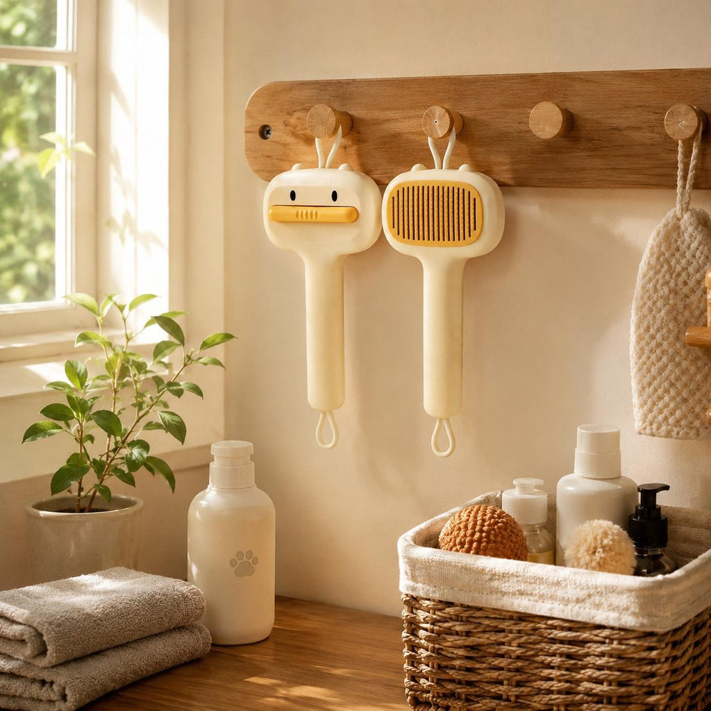 Furly Duck Brush — Self-Cleaning Slicker for Cats & Dogs — view 5