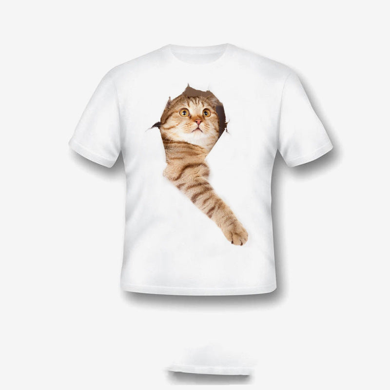Furly Threads — 3D Peeking Kitten Tee — view 4
