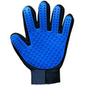 Furly deshedding glove — blue silicone-tipped grooming glove for dogs and cats