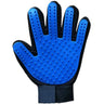 Furly deshedding glove — blue silicone-tipped grooming glove for dogs and cats