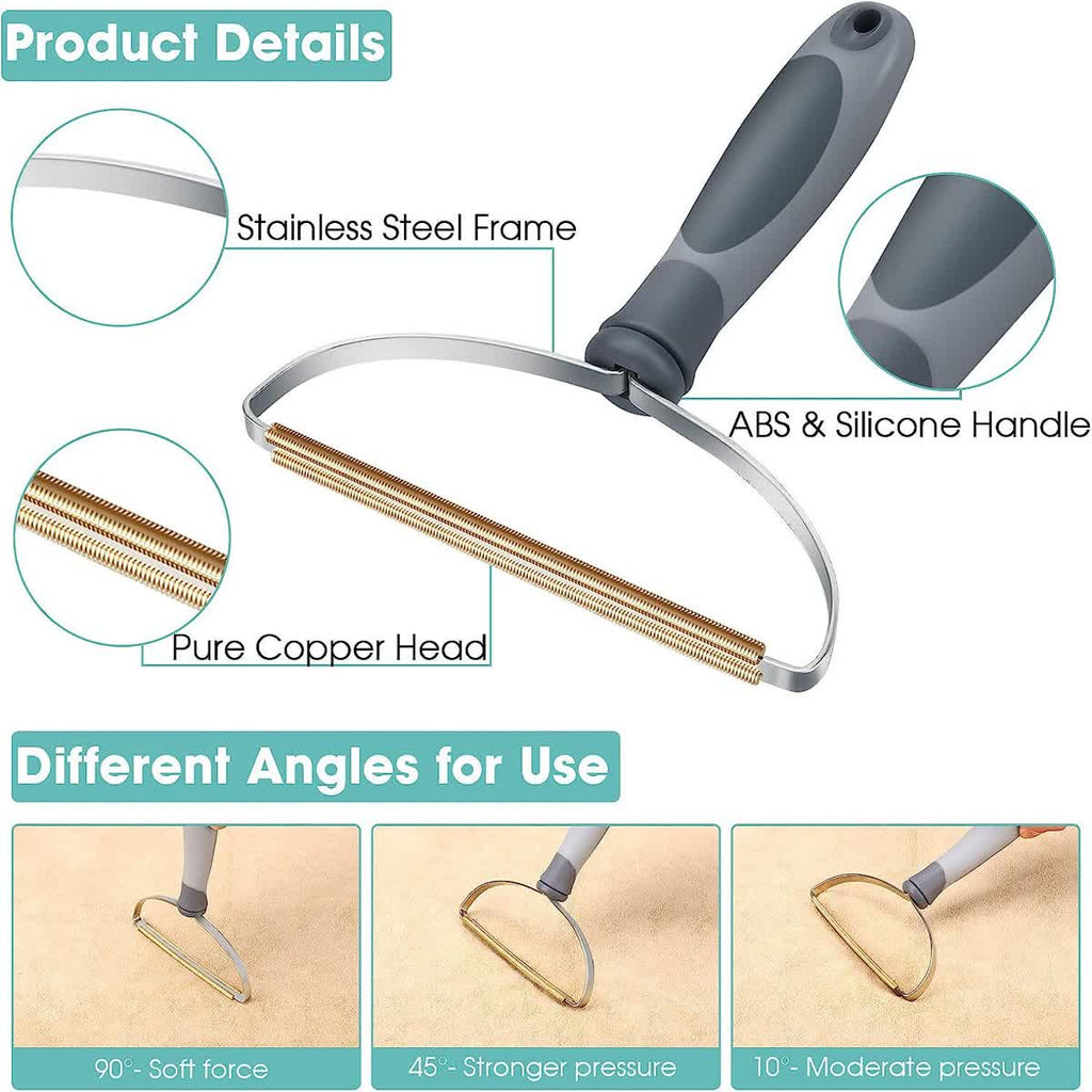 Furly Copper Rake — Pet Hair Remover for Carpet, Car Mats & Stairs