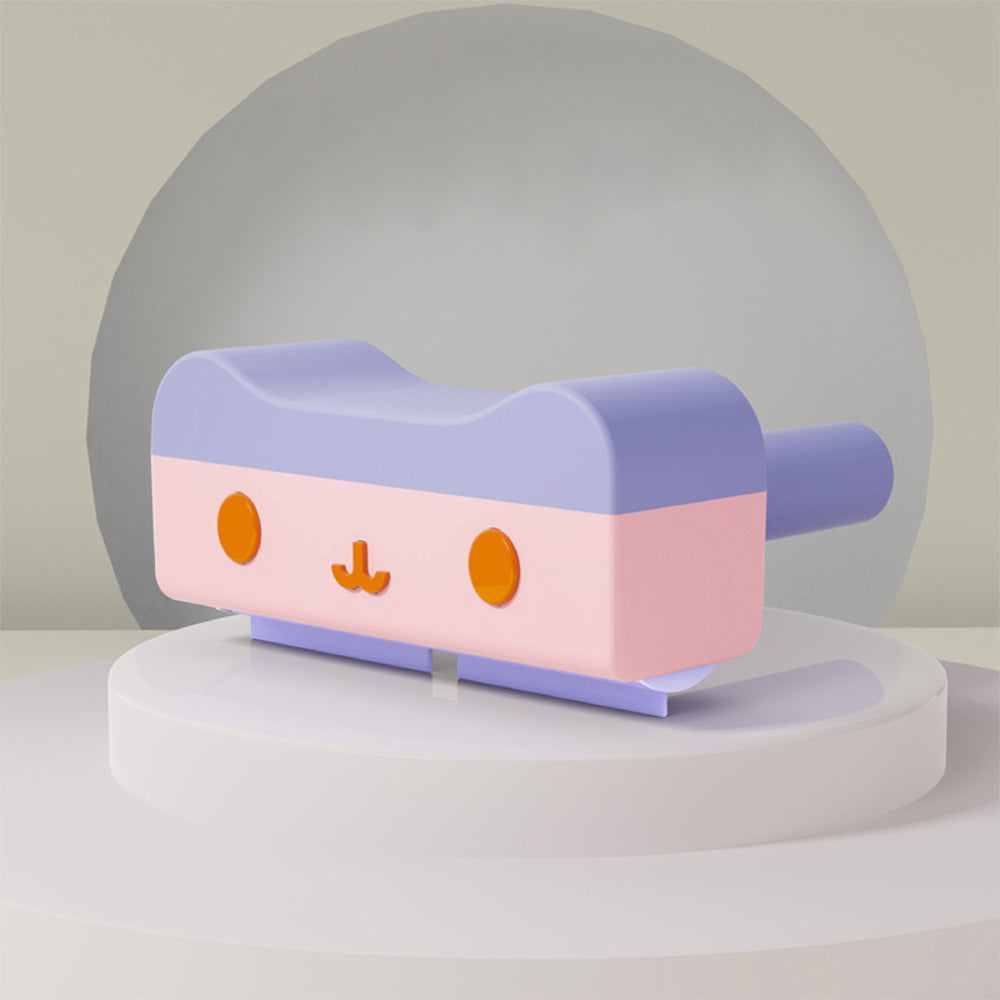 Furly Fur Roller in Purple colorway with cat-face design