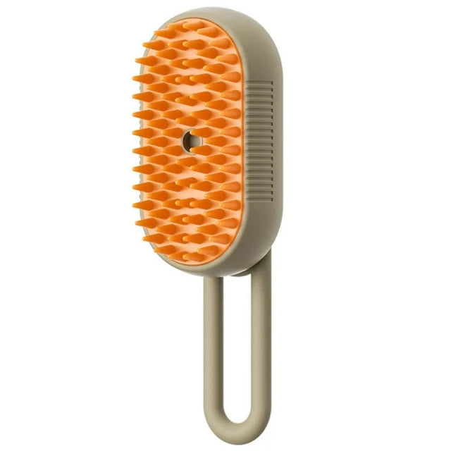 Furly Steam Brush in milk brown colorway